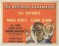 1k122 BROTHERS KARAMAZOV TC '58 huge headshot of Yul Brynner, sexy Maria Schell & Claire Bloom!