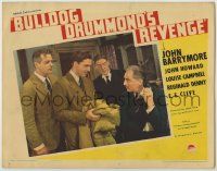 1k622 BULLDOG DRUMMOND'S REVENGE LC '37 John Howard & Reginald Denny look at Barrymore with phone!