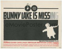 1k123 BUNNY LAKE IS MISSING TC '65 directed by Otto Preminger, cool Saul Bass title art!