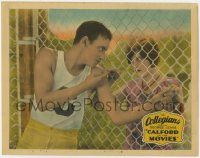 1k626 CALFORD IN THE MOVIES LC '28 college track star George Lewis holding hands through fence!