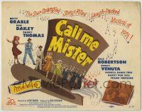 1k126 CALL ME MISTER TC '51 Betty Grable, Dan Dailey, Danny Thomas, Dale Robertson, musical!