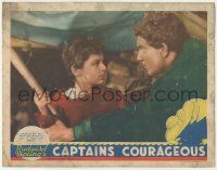 1k632 CAPTAINS COURAGEOUS LC '37 Spencer Tracy stops Freddie Bartholomew coming at him with a bat!