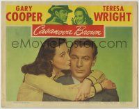 1k635 CASANOVA BROWN LC '44 great close up of Teresa Wright kissing uninterested Gary Cooper!