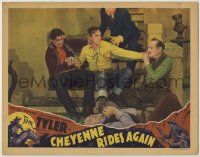 1k641 CHEYENNE RIDES AGAIN LC '37 Tom Tyler fighting Lon Chaney Jr. & three other guys at once!