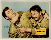 1k642 CHINA GIRL LC '42 close up of George Montgomery & Victor McLaglen in death struggle!