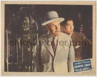 1k660 DARK ALIBI LC '46 Sidney Toler as Charlie Chan with Benson Fong by skeleton in cage!