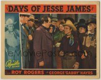 1k663 DAYS OF JESSE JAMES LC '39 close up of Roy Rogers surrounded by concerned crowd of people!