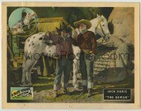 1k668 DEMON LC '26 great close up of cowboy Jack Hoxie & his sidekick standing by horse!
