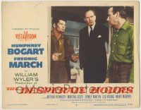 1k671 DESPERATE HOURS LC #6 '55 escaped convict Humphrey Bogart with hostage Fredric March!