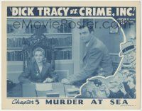 1k677 DICK TRACY VS. CRIME INC. chapter 5 LC '41 Ralph Byrd sitting on desk by blonde Jan Wiley!