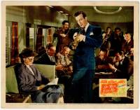 1k678 DO YOU LOVE ME LC '46 Harry James serenades Maureen O'Hara with his trumpet on train!