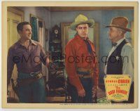 1k688 DUDE RANGER LC '34 smiling George O'Brien holds bad guy at gunpoint by sheriff, Zane Grey