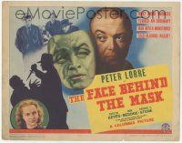 1k180 FACE BEHIND THE MASK TC '41 what turned Peter Lorre into a monstrous cold-blooded killer!