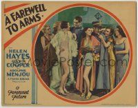 1k701 FAREWELL TO ARMS LC '32 Gary Cooper & Adolphe Menjou surrounded by sexy scantily clad women!