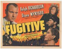 1k199 FUGITIVE TC '40 Ralph Richardson, Diana Wynyard, On the Night of the Fire, English crime!