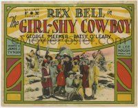 1k206 GIRL-SHY COWBOY TC '28 romance ropes hard-riding cowboy Rex Bell!