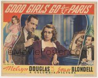1k067 GOOD GIRLS GO TO PARIS LC '39 close up of Melvyn Douglas admonishing sad Joan Blondell!