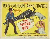 1k222 HIRED GUN TC '57 Rory Calhoun & sexy Anne Francis + cool huge pistol artwork!