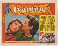 1k760 IVANHOE LC #4 '52 romantic super close up of Robert Taylor & young Elizabeth Taylor!