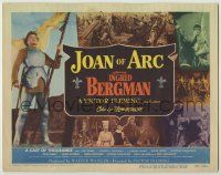 1k239 JOAN OF ARC TC '48 Ingrid Bergman in full armor & close up on horse with sword!