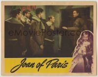 1k766 JOAN OF PARIS LC '42 Paul Henreid, Alan Ladd & three other men in occupied France in WWII!