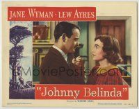 1k768 JOHNNY BELINDA LC #5 '48 romantic close up of pretty Jane Wyman & Lew Ayres!