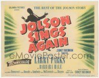 1k243 JOLSON SINGS AGAIN TC '49 silhouette artwork of Larry Parks as Al in the rest of the story!
