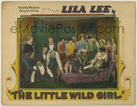1k805 LITTLE WILD GIRL LC '28 Boris Karloff shown with Lila Lee in crowded room + cool dog, rare!