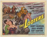 1k286 LOOTERS TC '55 Rory Calhoun and Julie Adams trapped on mountain, a girl who didn't care!