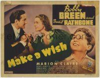 1k300 MAKE A WISH TC '37 smiling Bobby Breen + Basil Rathbone romancing pretty Marion Claire!