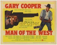 1k315 MAN OF THE WEST TC '58 Gary Cooper is the man of the notched gun and fast draw!