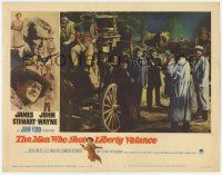 1k031 MAN WHO SHOT LIBERTY VALANCE LC #8 '62 Lee Marvin teaches James Stewart about western law!