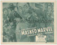 1k326 MASKED MARVEL TC '43 Republic serial, great montage with 2 images of Tom Steele in costume!