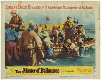 1k826 MASTER OF BALLANTRAE LC #7 '53 Errol Flynn & pirates on boat, by Robert Louis Stevenson!