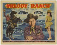 1k329 MELODY RANCH TC '40 Gene Autry on rearing horse, Jimmy Durante, Ann Miller's legs!