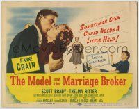 1k333 MODEL & THE MARRIAGE BROKER TC '52 Scott Brady kisses Jeanne Crain, smoking Thelma Ritter!