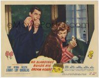 1k838 MR. BLANDINGS BUILDS HIS DREAM HOUSE LC #8 '48 Cary Grant & Myrna Loy in tiny bathroom!