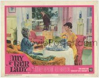 1k038 MY FAIR LADY LC #6 '64 Rex Harrison drops in on Audrey Hepburn having tea w/ Gladys Cooper!