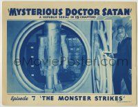 1k842 MYSTERIOUS DOCTOR SATAN ch 7 LC '40 Republic serial, great image of masked hero & funky robot