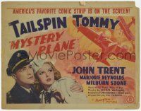 1k355 MYSTERY PLANE TC '39 John Trent as Tailspin Tommy & Marjorie Reynolds, cool airplane art!