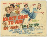 1k357 NANCY GOES TO RIO TC '50 Jane Powell, Ann Sothern, Barry Sullivan, Carmen Miranda, musical!