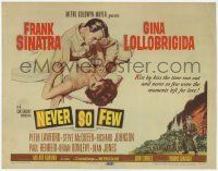 1k364 NEVER SO FEW TC '59 artwork of Frank Sinatra & sexy Gina Lollobrigida, John Sturges WWII!