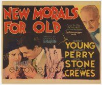 1k366 NEW MORALS FOR OLD TC '32 Robert Young toasting with 5th billed sexy Myrna Loy, Lewis Stone!
