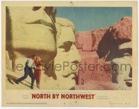 1k011 NORTH BY NORTHWEST LC #5 '59 classic image of Cary Grant & Eva Marie Saint on Mt. Rushmore!