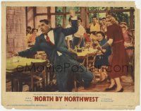 1k015 NORTH BY NORTHWEST LC #8 '59 Alfred Hitchcock, Eva Marie Saint shoots at Cary Grant in cafe!