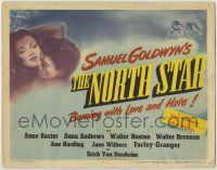 1k375 NORTH STAR TC '43 art of sexy Anne Baxter & Farley Granger burning with love & hate!
