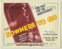 1k378 NOWHERE TO GO TC '59 tough handsome George Nader is too hot for the underworld!