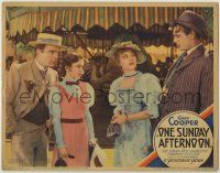 1k855 ONE SUNDAY AFTERNOON LC '33 Neil Hamilton, Frances Fuller & Fay Wray stare at Gary Cooper!