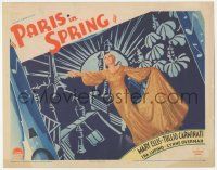 1k388 PARIS IN SPRING '35 full-length French nightclub singer Mary Ellis over art background!