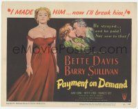 1k393 PAYMENT ON DEMAND TC '51 Zamparelli art of Bette Davis, who made & will break Barry Sullivan!